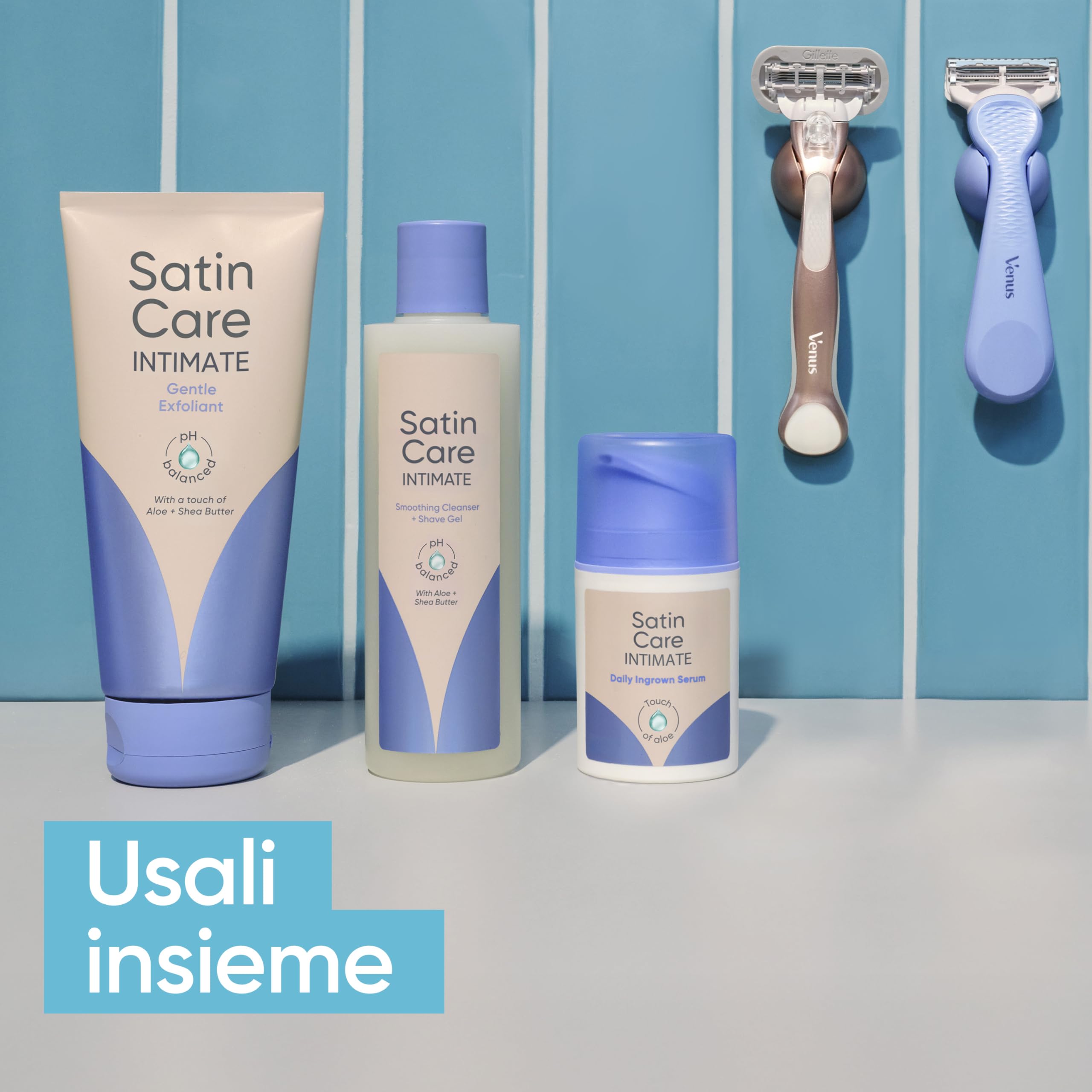 Gillette Venus Lamette Donna per Rasoio Donna Parti Intime, 8 Lamette di Ricambio per Rasoio Parti Intime, per i Peli e la Pelle della Zona Intima, con Barra Anti-irritazioni