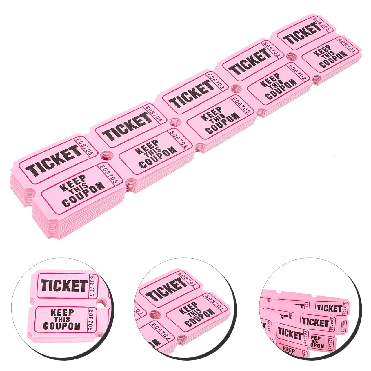 100 Billets De Tombola Numérotés Jaune – Papier – Pour Fêtes Et Tirages Au Sort