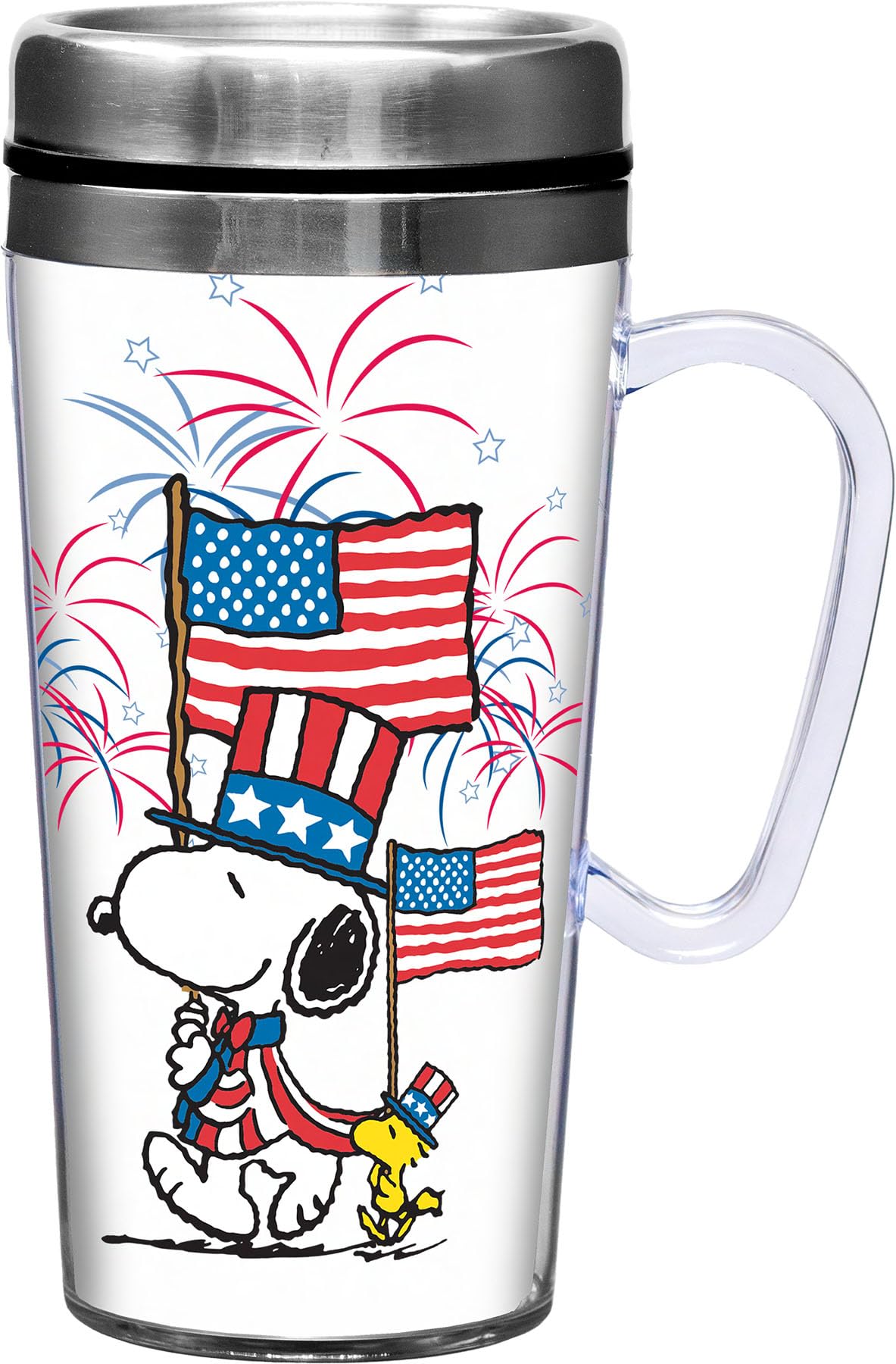 Amazon.com: Spoontiques Snoopy Americana 14oz Insulated Travel Mug