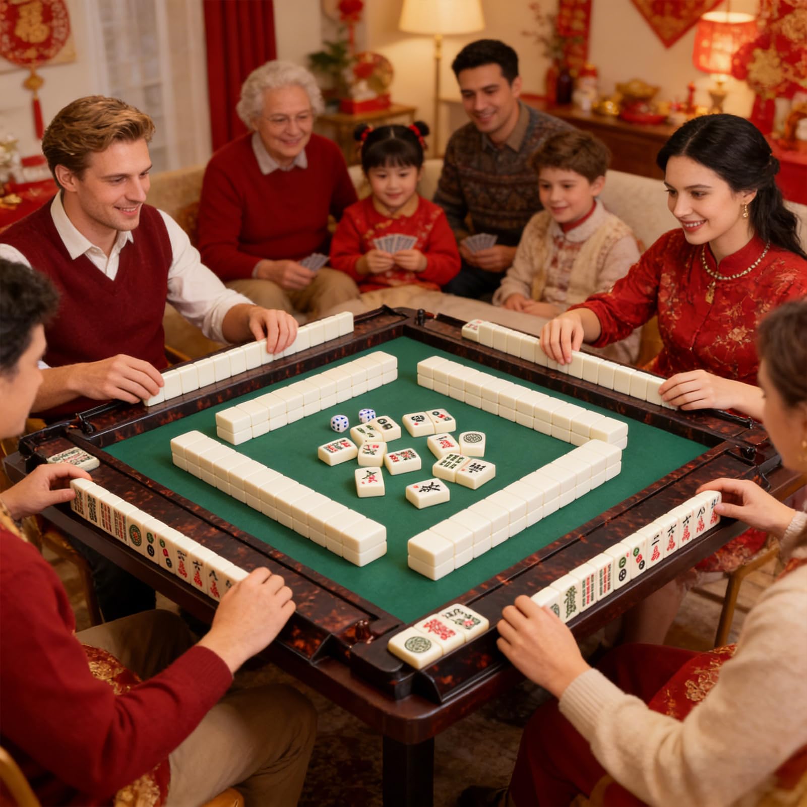 na płytki, antypoślizgowa konstrukcja, 44,6 x 8 x 2,5 cm, zestaw akrylowych uchwytów na płytki mahjong, popychacze mahjong, antypoślizgowa podstawa, dla graczy, rodziny gier