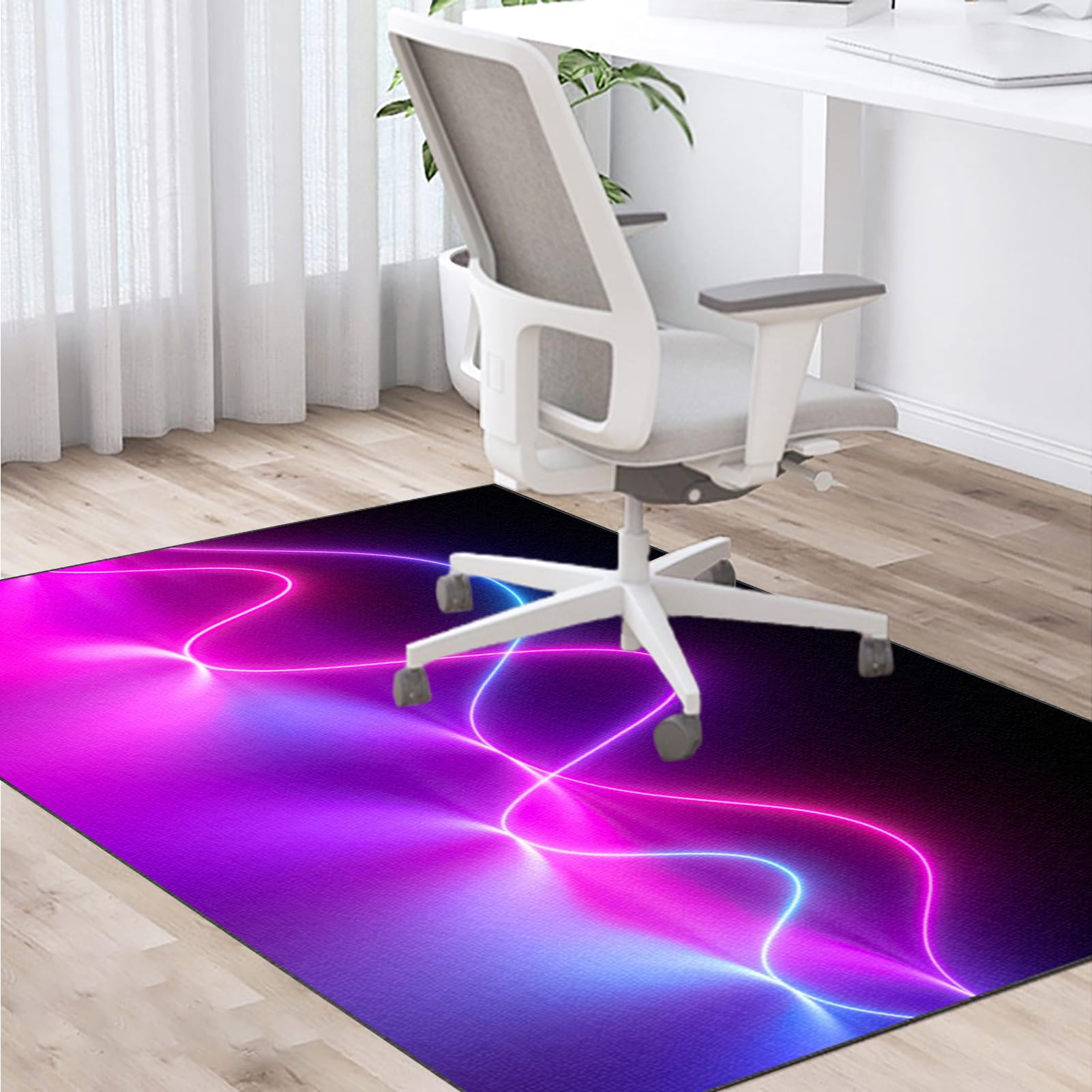 Zteiuqx Computer Gaming Chair Mat,Office Chair Mat for Hardwood Floor & Carpeted Floor, Heavy Duty Floor Protector Desk Chair Mat for Carpet Floors, Non Slip Chair Mat for Home Office 120 x 160 cm
