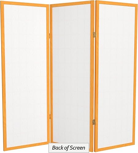 Miniatura 7 de Pantalla Shoji para ventana corta de 4 pies - Miel - 3 paneles