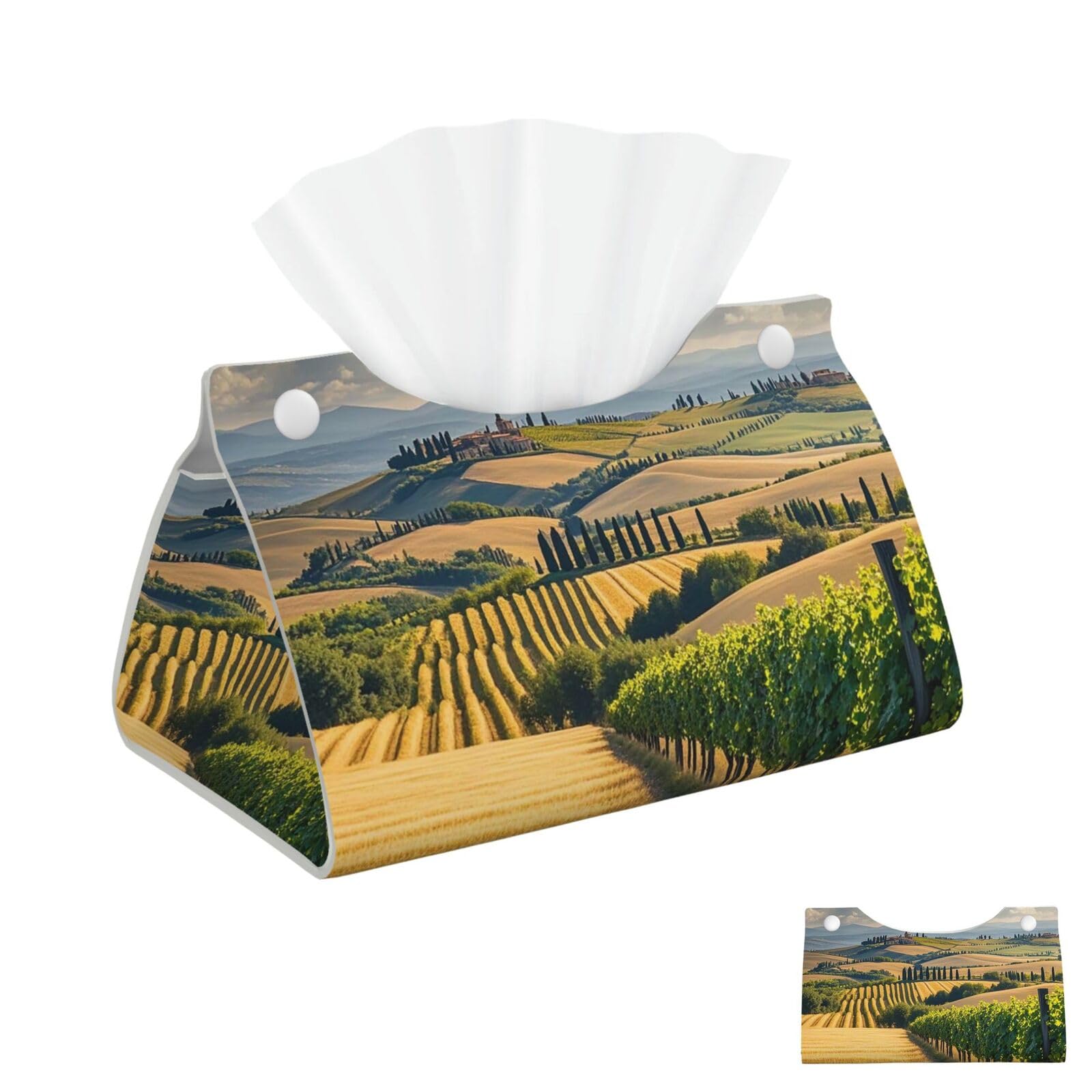 Italy Tuscan Tissue Box Cover Square Cube Boxes