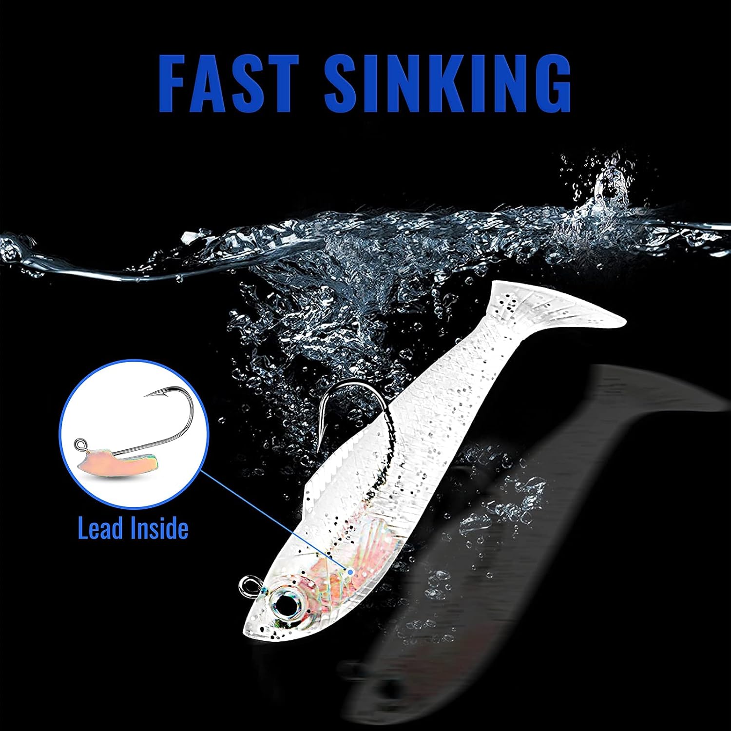 Craftend Soft Fishing Lures,Soft Swimbaits Lifelike Fishing Lure Fishing Bait for Saltwater and Freshwater Bass Perch Trout Walleye Fishing Leaded Jigs Lures Kits of 6 : Sports & Outdoors