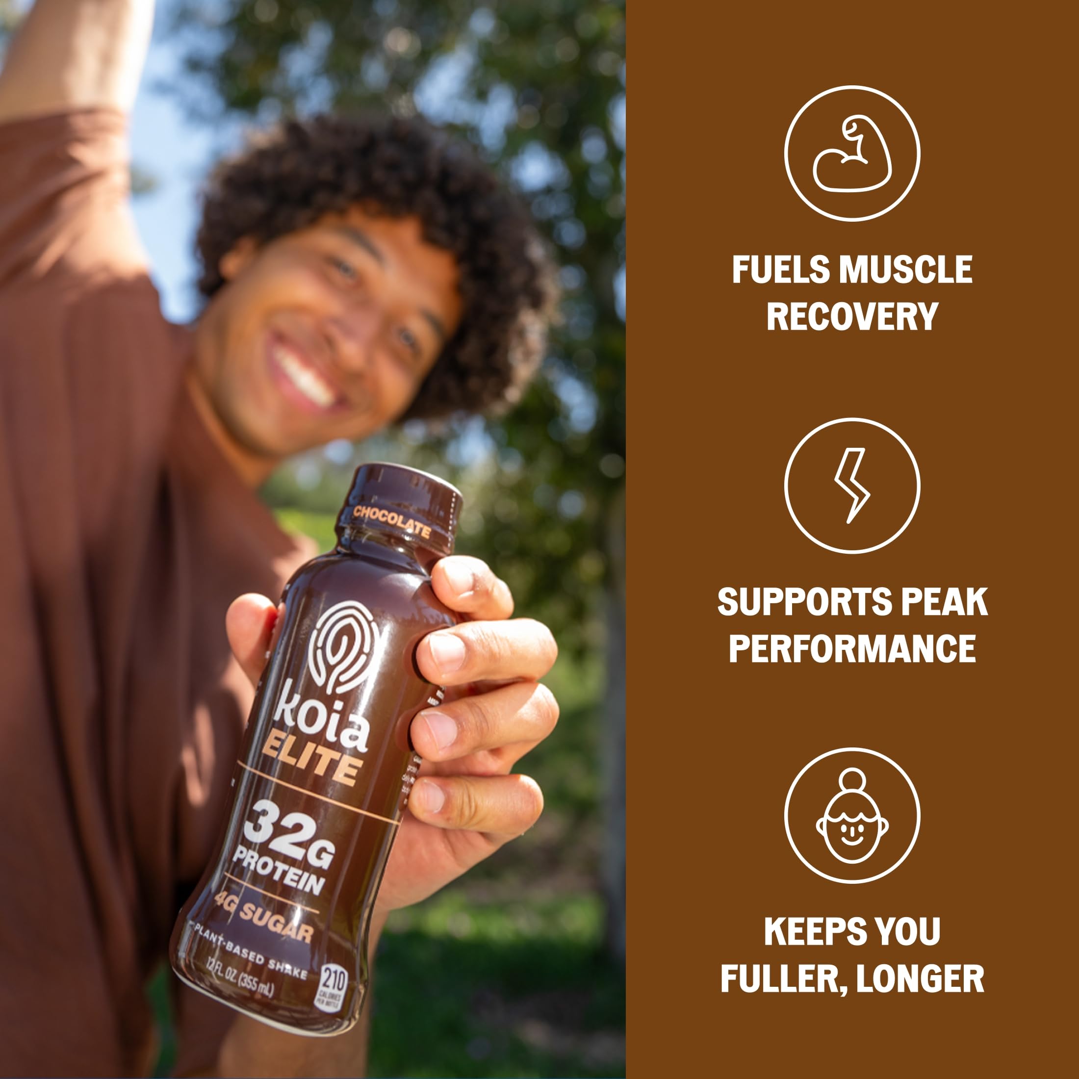 Koia Elite, Plant-Based Protein Shake with Prebiotic Fiber, Chocolate — Amazon image 5