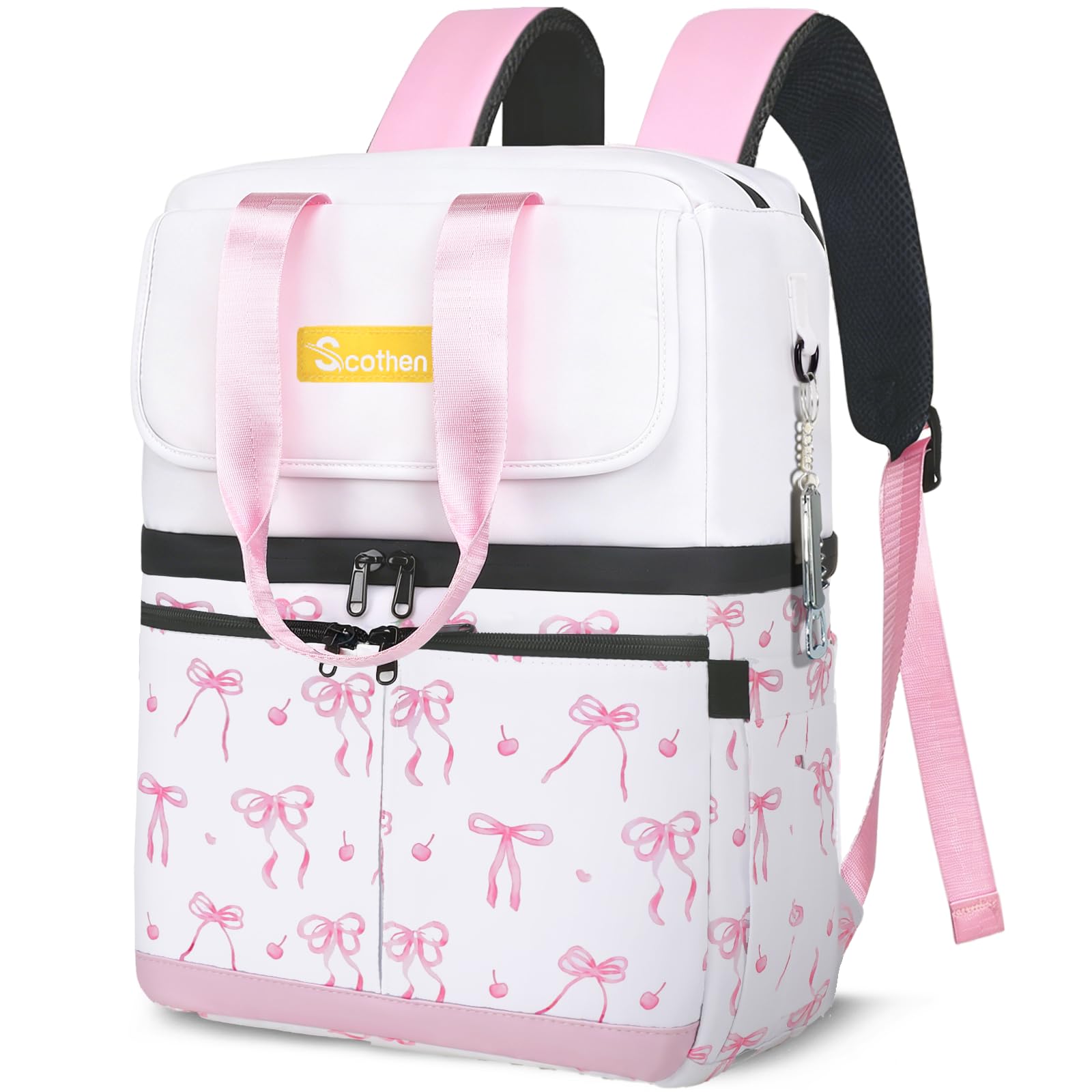 Scothen Backpack Cooler with Double Decker, 36 Cans Insulated Cooler Bag