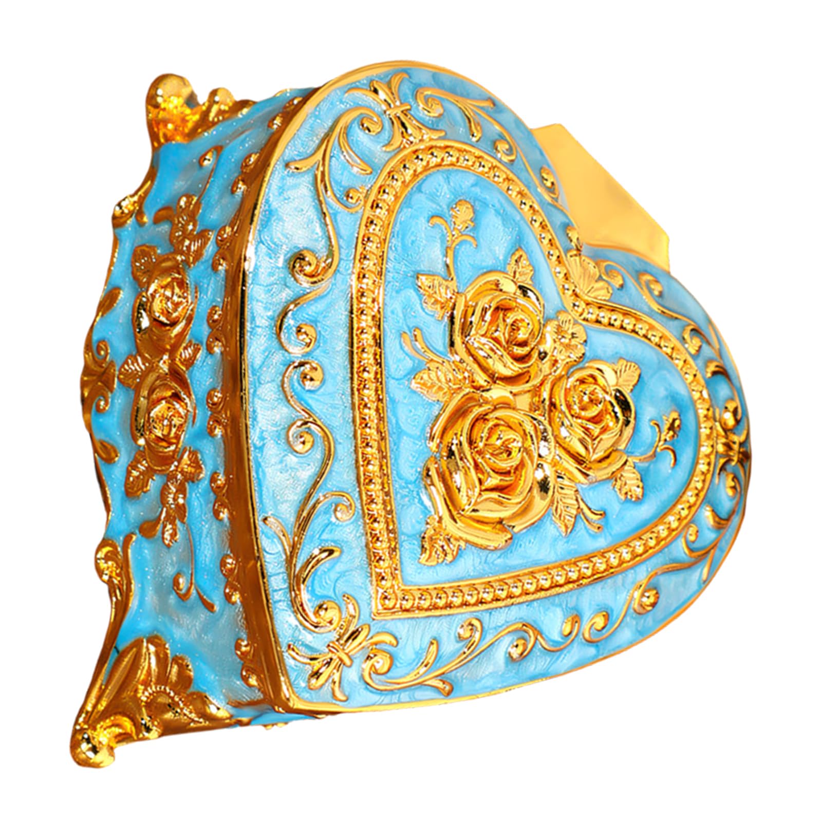 our fave Shape Jewelry Case with Ornamental Rose Detail for Gift Giving Artistic Jewelry Storage Box