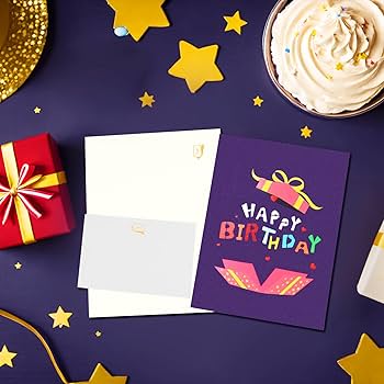 40Ème Carte D'Anniversaire Pop-Up Avec Enveloppe Pour Femmes, Hommes