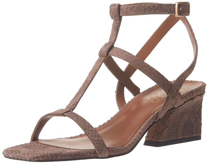 Franco Sarto Tanara Women's Heeled Sandals: Adjustable Ankle Wrap & Comfortable 0.5 Inch Heel - Eco-Conscious Leather