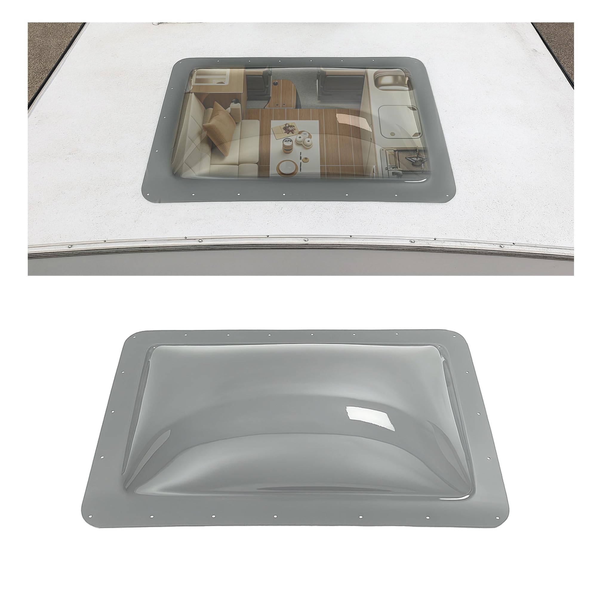 HECASA 17-7/8" x 26"x 4-3/8" RV Skylight Cover Universal Fits All