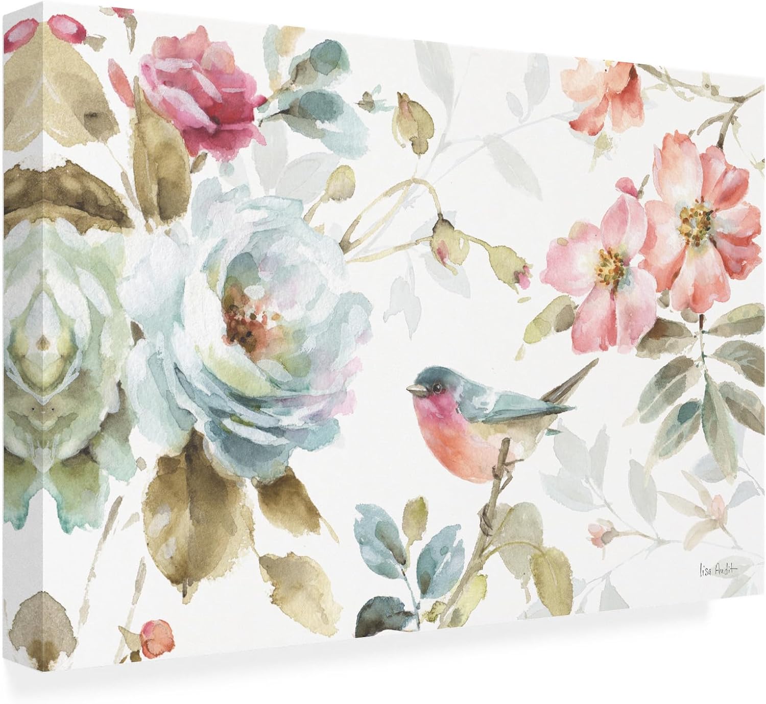 Wrapped Canvas Wall Art - Lisa Audit 'Beautiful Romance IV' Wall Art for Living Room, Bedroom, or Office Décor - 22x32