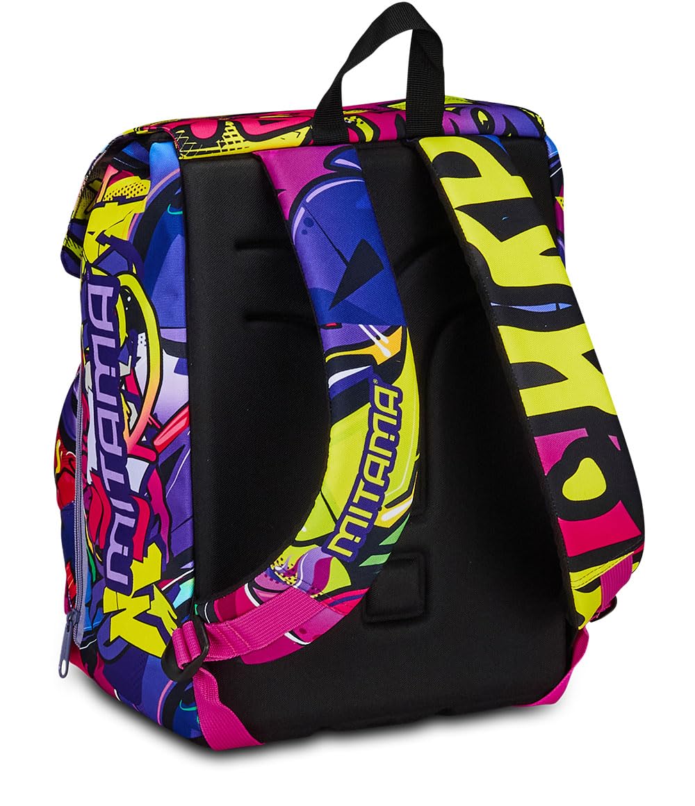 Zaino Scuola Estensibile Mitama con Tasca frontale, Rosa e Viola, Bambino Ragazzo + Astuccio Scuola 3 Scomparti con Contenuto 47 pz