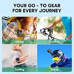 AKASO EK7000 Pro 4K30fps Caméra d'action avec écran tactile EIS 131ft Caméra sous-marine étanche à distance 5X Zoom avec kit d'accessoires pour casque (Standalone)