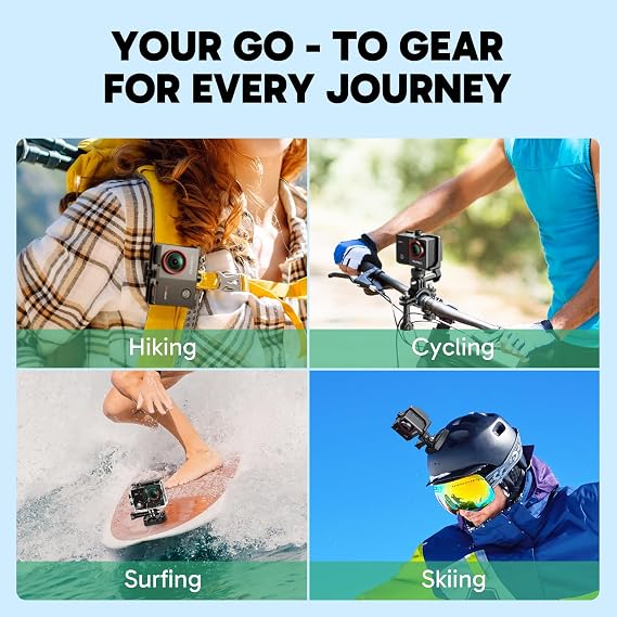 AKASO EK7000 Pro Action Camera Floating Hand Grip Bundle