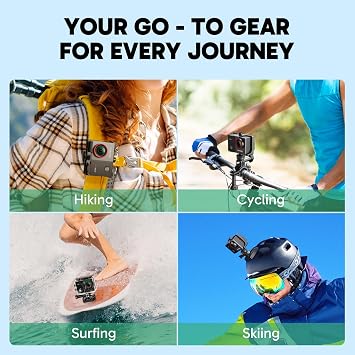 AKASO EK7000 Pro Action Camera Floating Hand Grip Bundle