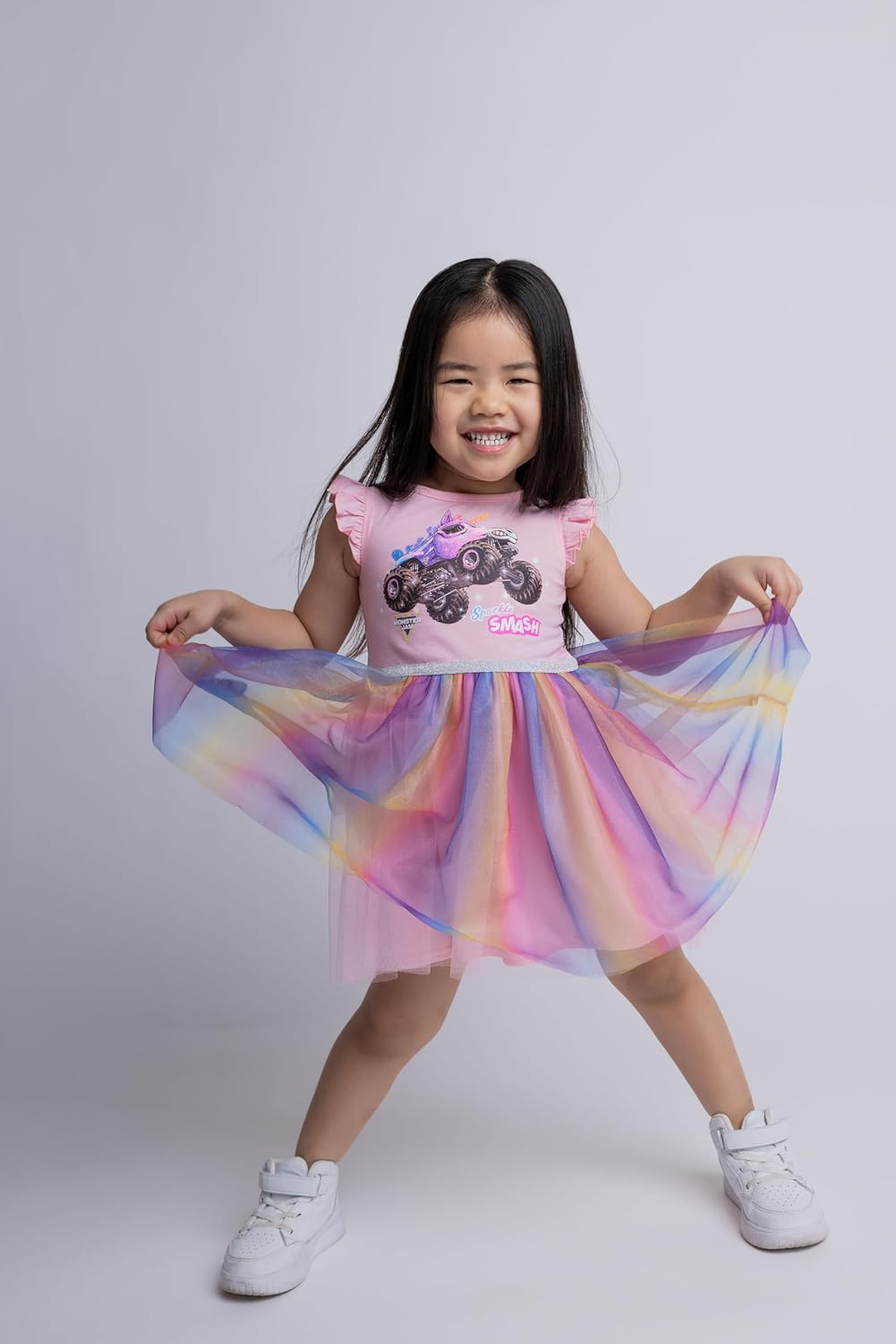 Monster Jam Girls Tulle Tutu Dress Toddler to Big Kid Sparkle Smash - Image 3