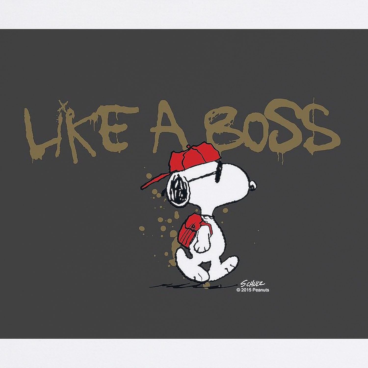CafePress Peanuts Snoopy Like A Boss Mousepad Non-Slip Rubber Gaming Mousepad