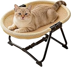Elevated Dog Bed,Portable Foldable Non Slip Cot Hammock - Foldable 22.44 x 16.14 x 10.23Inch Dog Bed Raised Cot,for Pets Cats Kitten Puppy Sleep Rest Camping Travel