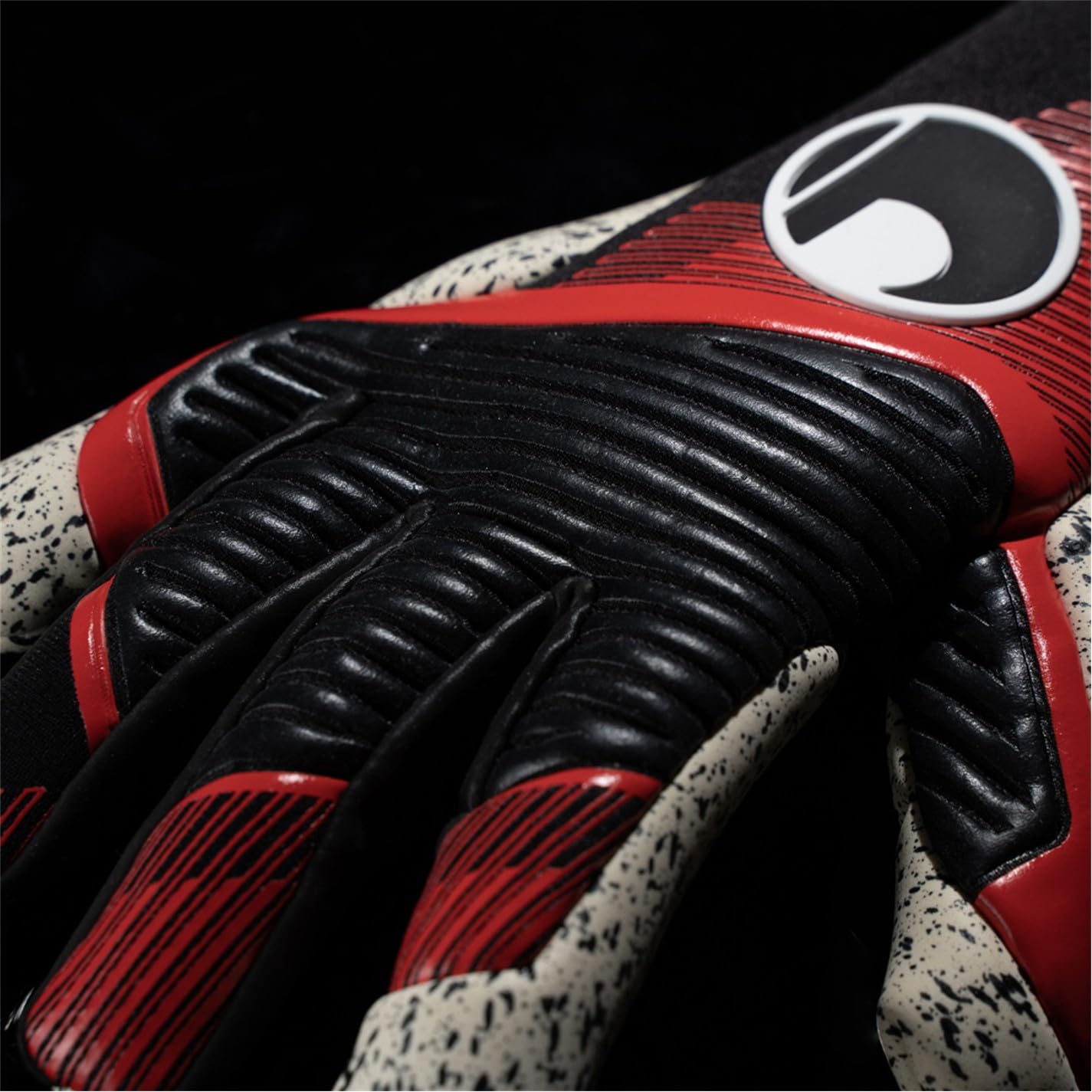 uhlsport Powerline Supergrip+ HN Guanti da portiere di calcio per bambini e uomini, guanti da portiere, guanti da portiere con nuova formula di schiuma adesiva e massima aderenza