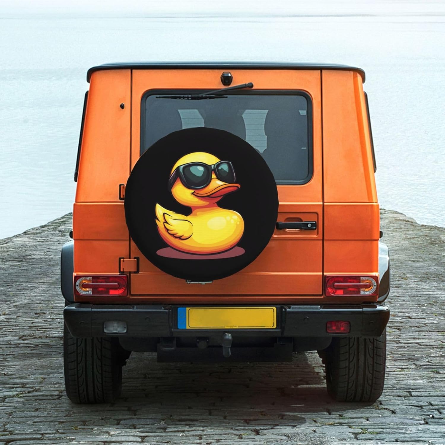 Funny Duck Spare Tire Cover Universal Wheel Protector Cute Duck Tire Covers for Truck Rv SUV Travel Trailer Camping 17 Inch