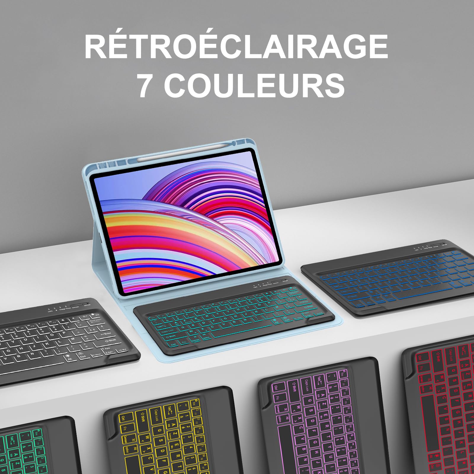 Coque Clavier Pour Xiaomi Pad 6-6 Pro 11 Pouces 2023,Azerty Clavier
