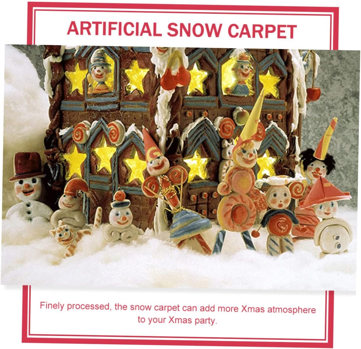 2pcs Christmas Artificial Snow Blankets Thick Snow Blankets for Holiday Decor for Decoration and Christmas Village Displays