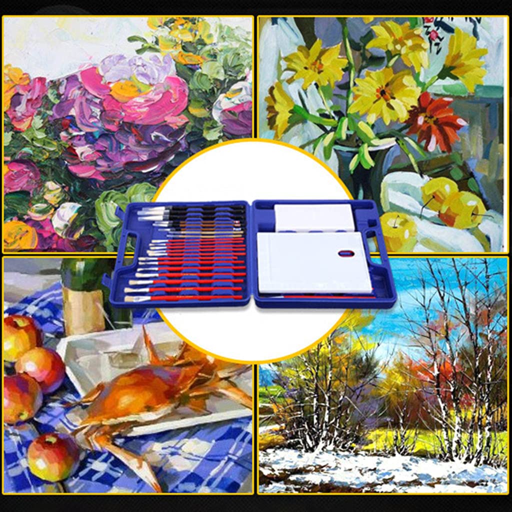 Paint Brush Set Painting Brush for Acrylic Oil Watercolor Canvas Art Gouache Painting Includes Box Carrying
