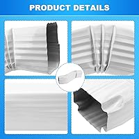 Vista 6 de Codo de bajante de canalón en forma de S Estilo B (compensación = 3) Codos en zig zag 2" x 3" Aluminio Blanco