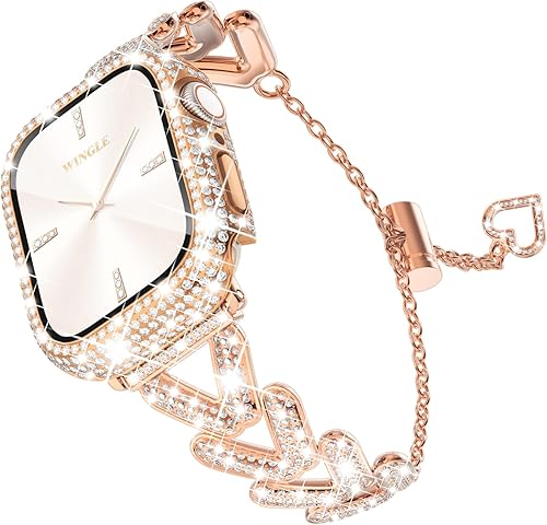 Miniatura 13 de WINGLE Funda brillante para Apple Watch Band para mujeres de 1.575 pulgadas, 1.732 pulgadas, 1.614 pulgadas, 1.772 pulgadas, 1.614 pulgadas, 1.614