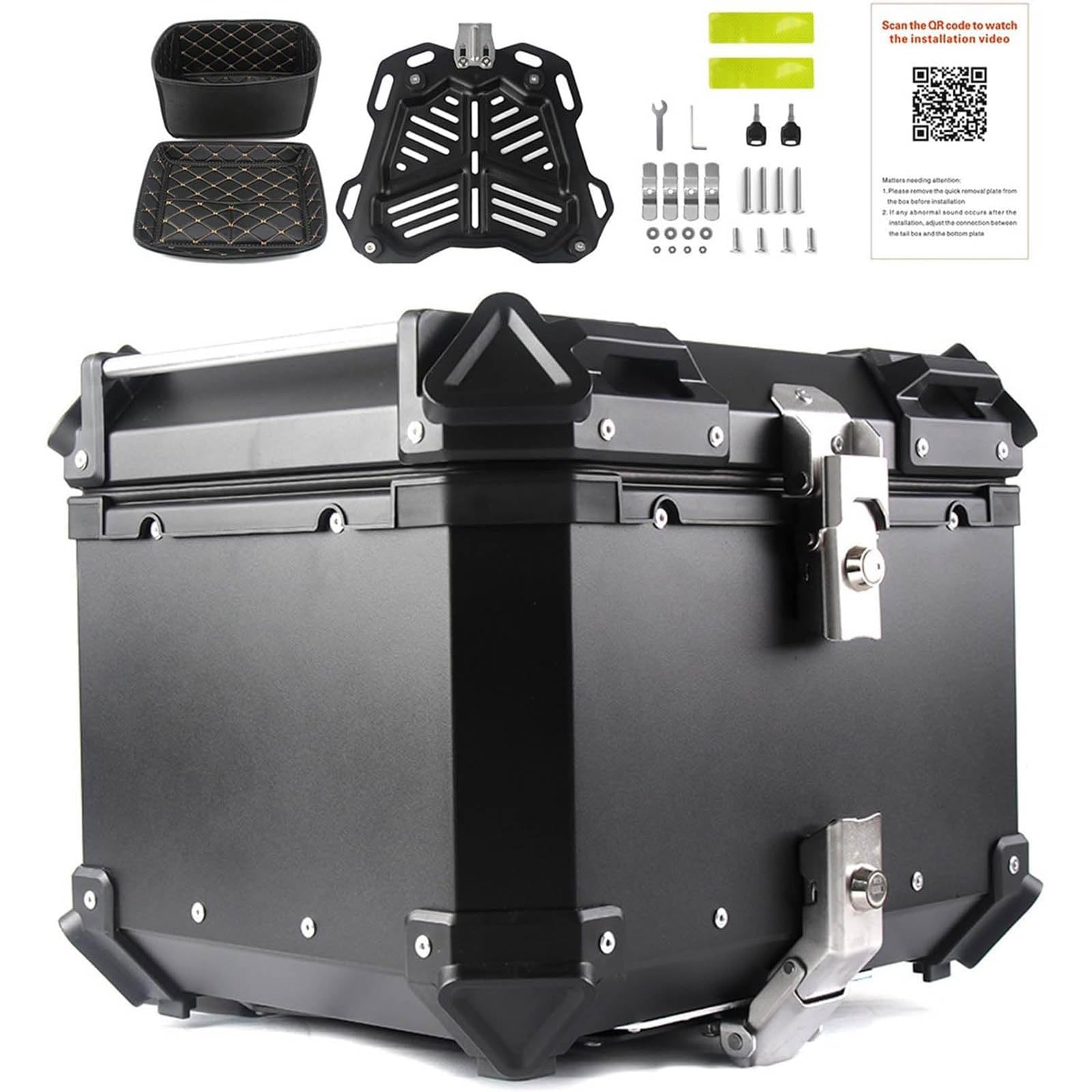 Accessoires de moto universels grand volume avec coffre antivol rigide
