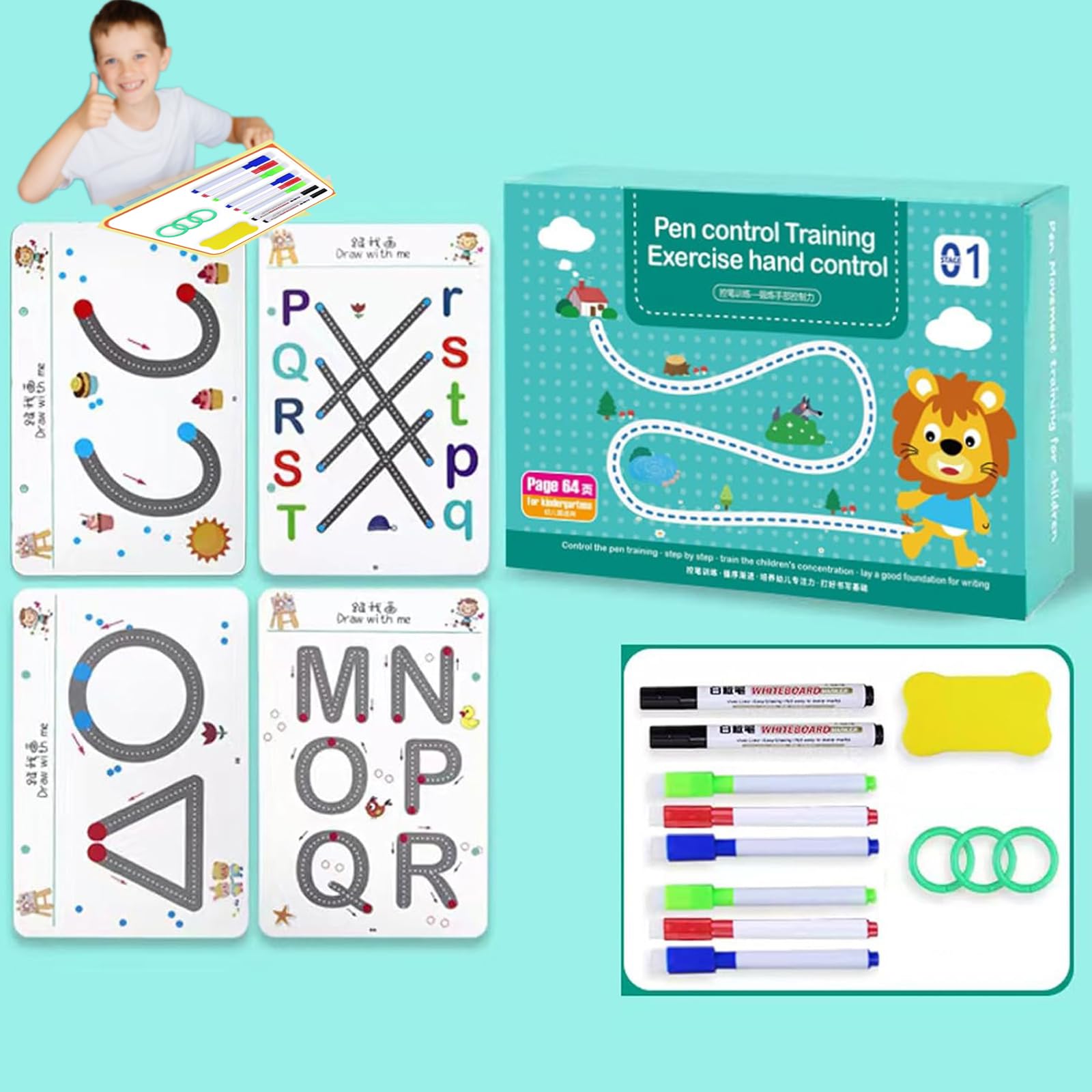 Scribble Smart Workbook, Scribblesmart Workbook: Fast-Track Young Minds, Scribble Smart Reusable Workbook, Little Curious Minds Scribblesmart, Scribblesmart Workbook Handwriting Practice (01)