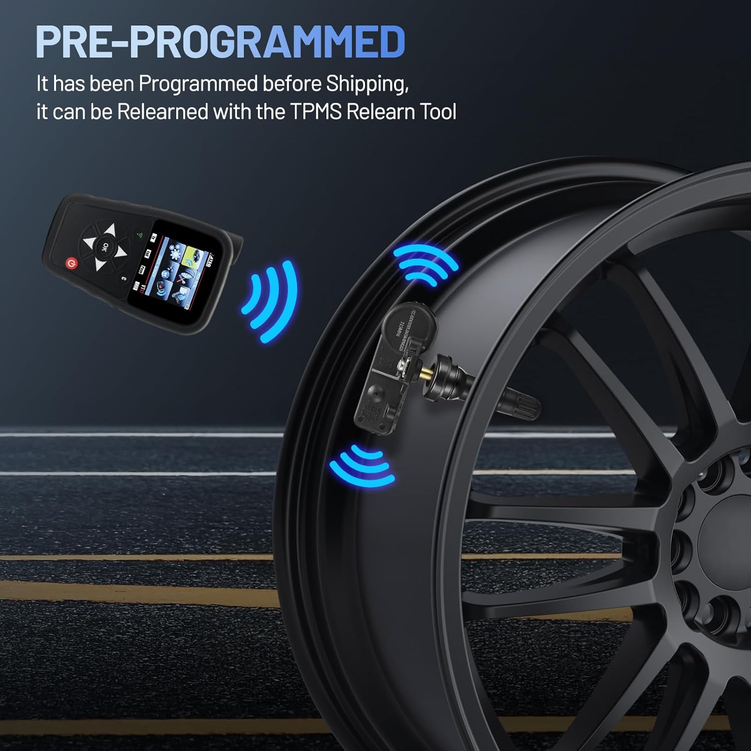 TPMS Sensor 28103AJ00A for GM 315Mhz Tire Pressure Monitoring Sensor Compatible with Subaru B9 Tribeca Crosstrek Forester Impreza Legacy Outback, Tire Sensor Replace# 28103AG00A (4 Pack)