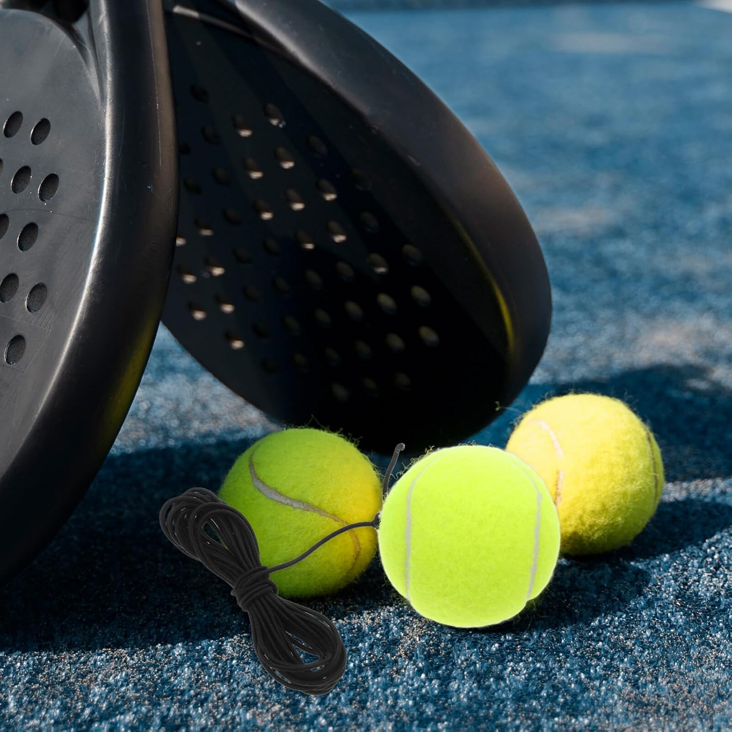 Beavorty Portable Tennis Training Equipment with Base for Beginners Single Player Practice Aid for Strength Coordination and Flexibility Lightweight and Convenient for Use