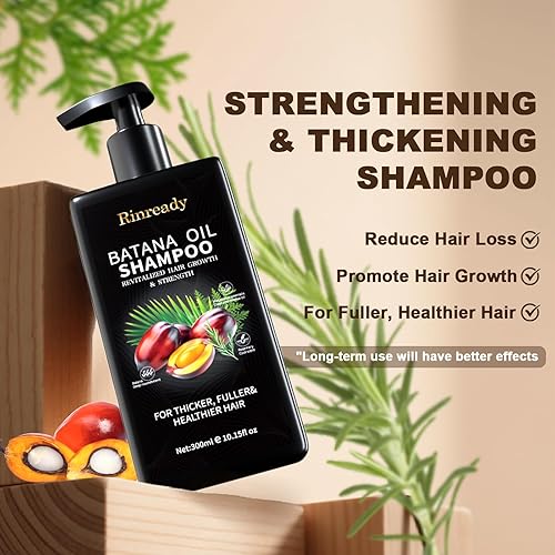 Miniatura 2 de Champú orgánico Batana - Fórmula de hoja de romero y thuja, se dirige al adelgazamiento del cabello y la pérdida de cabello, unisex, reduce la