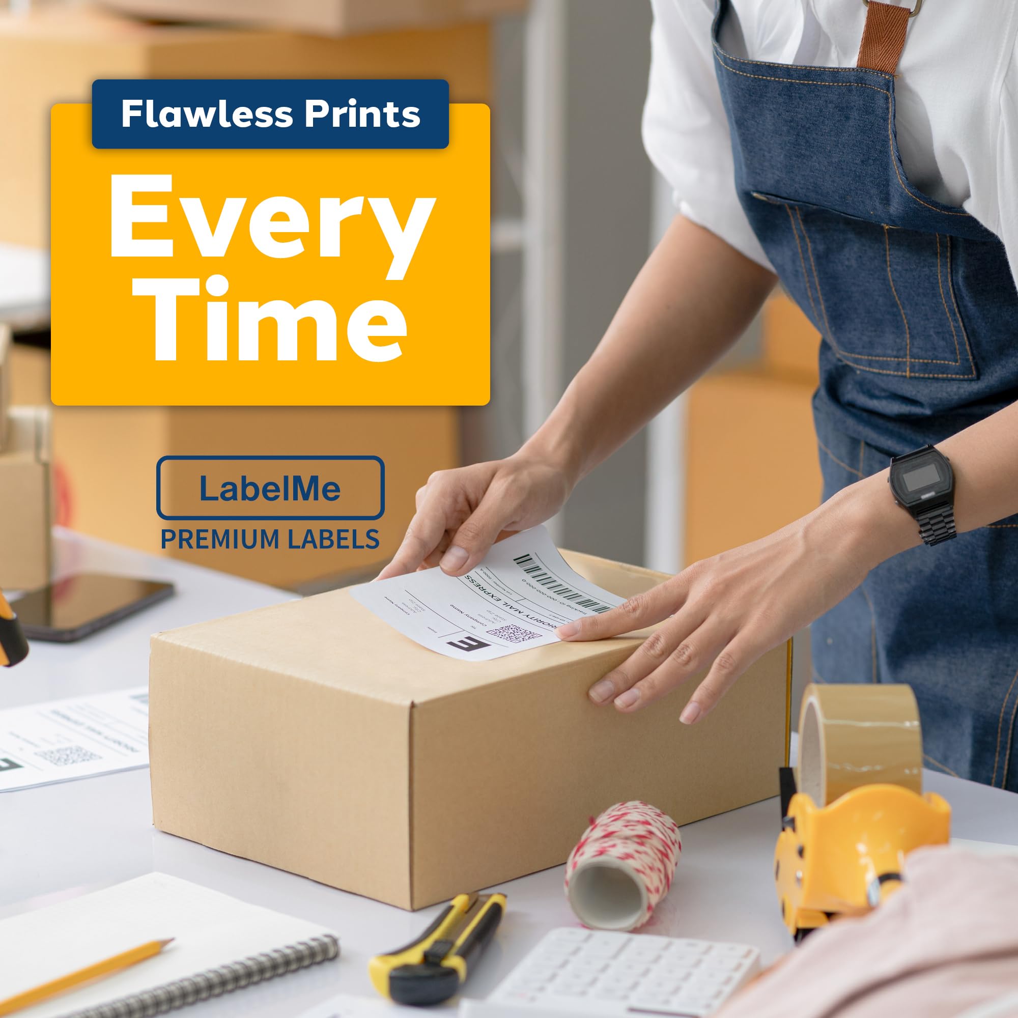 Étiquettes thermiques directes – Étiquettes d'expédition pliées en éventail (6 000) pour USPS, FedEx, UPS
