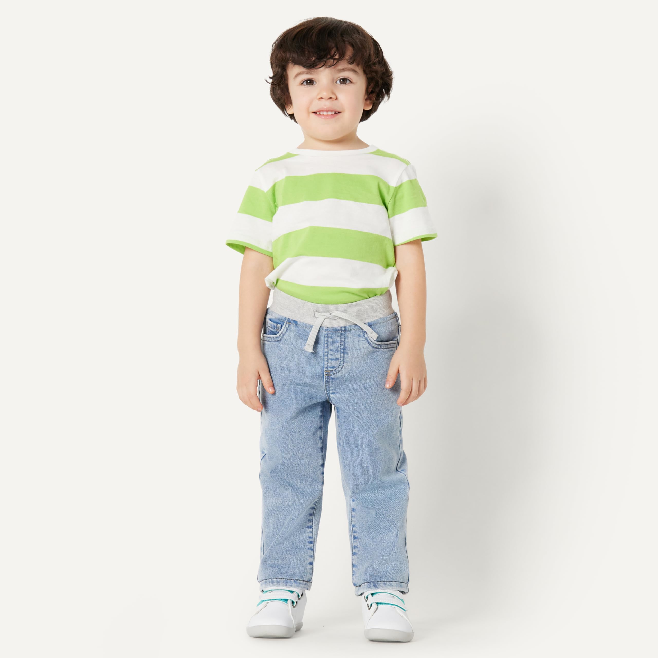 Amazon Essentials Jeans Morbidi Senza Cerniera Elasticizzati Unisex per Bambini e Ragazzi