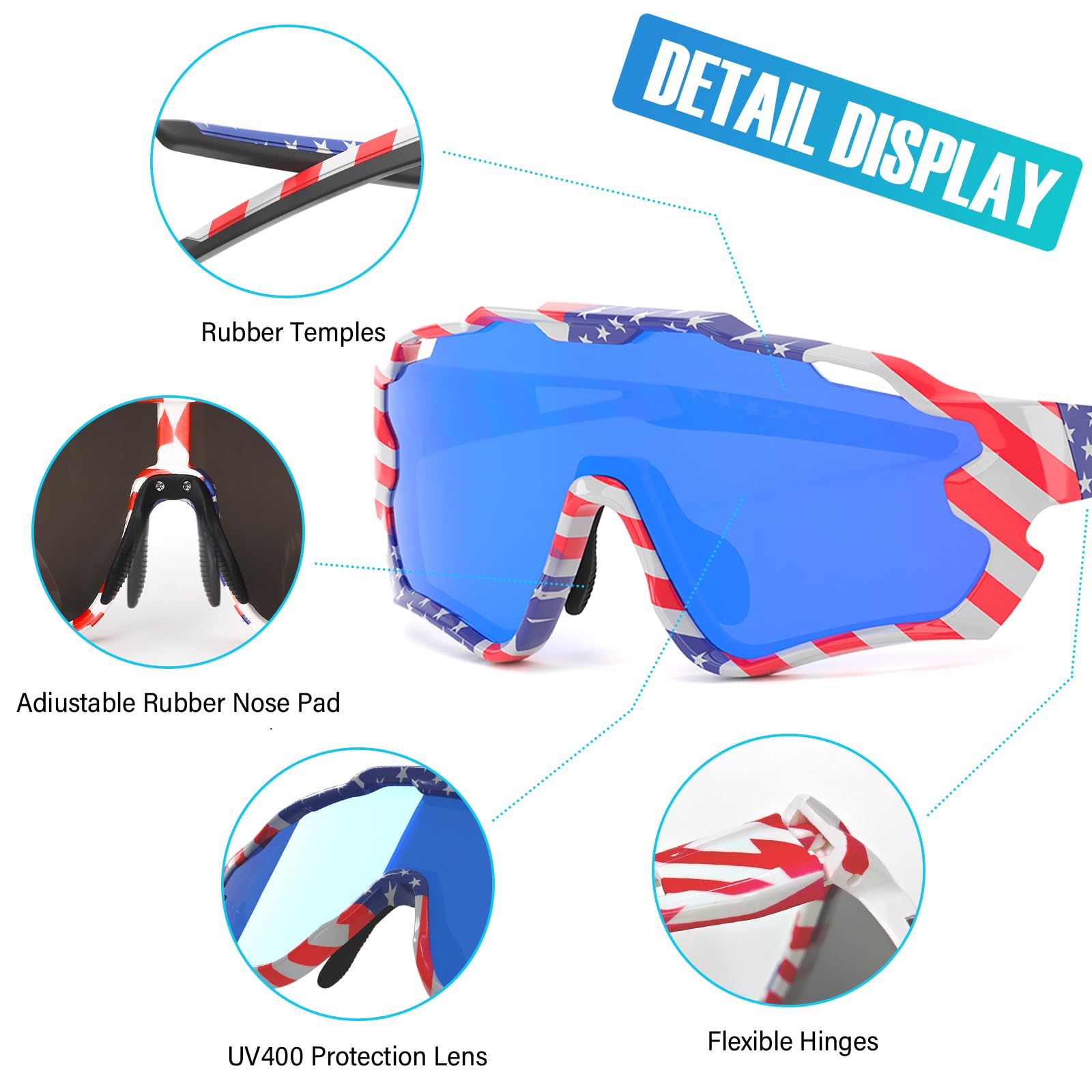 2 x Kinder-Sonnenbrille, Baseball-Sonnenbrille für 8–14 Jungen, Mädchen, UV400 Sport-Sonnenbrille zum Radfahren, Skaten, Klettern