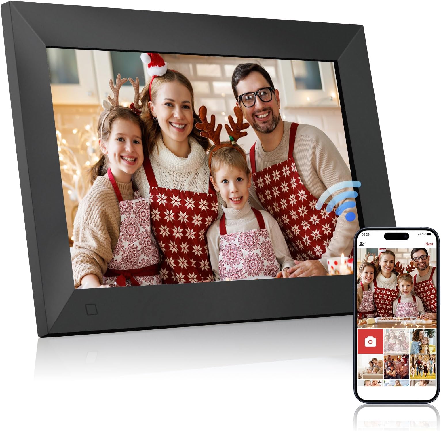 Amazon.com : Kalofaye 10.1-inch WiFi Digital Photo Frame, 1280x800 HD ...