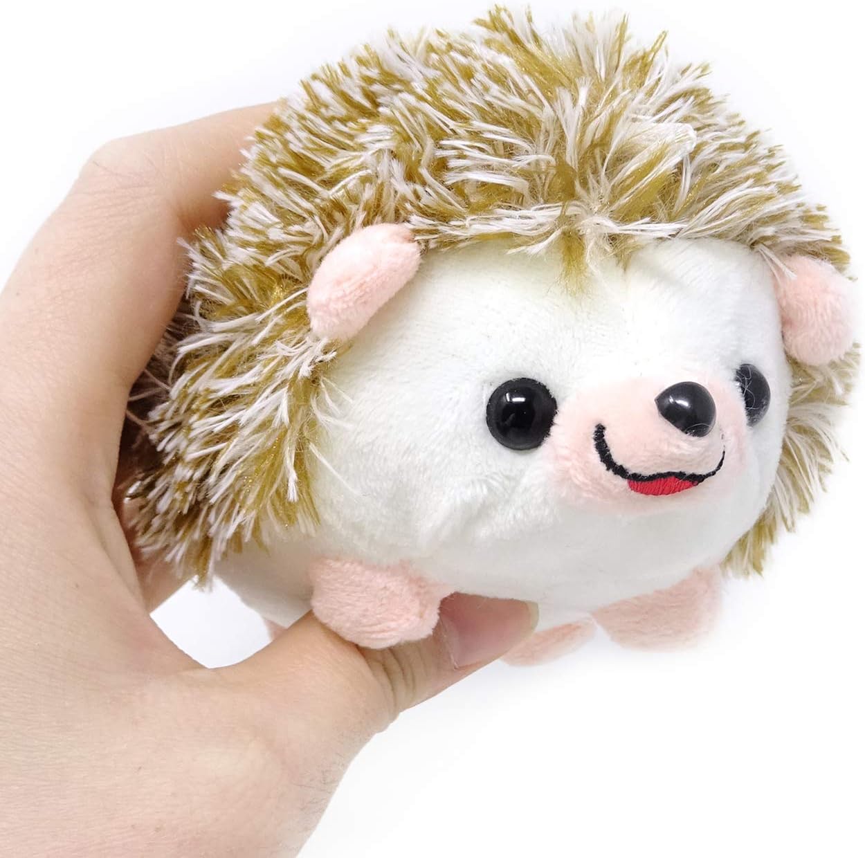 Honbay Furry Hedgehog Shape Pin Cushion Fabric Pin Holder for Sewing or DIY Crafts (Brown)