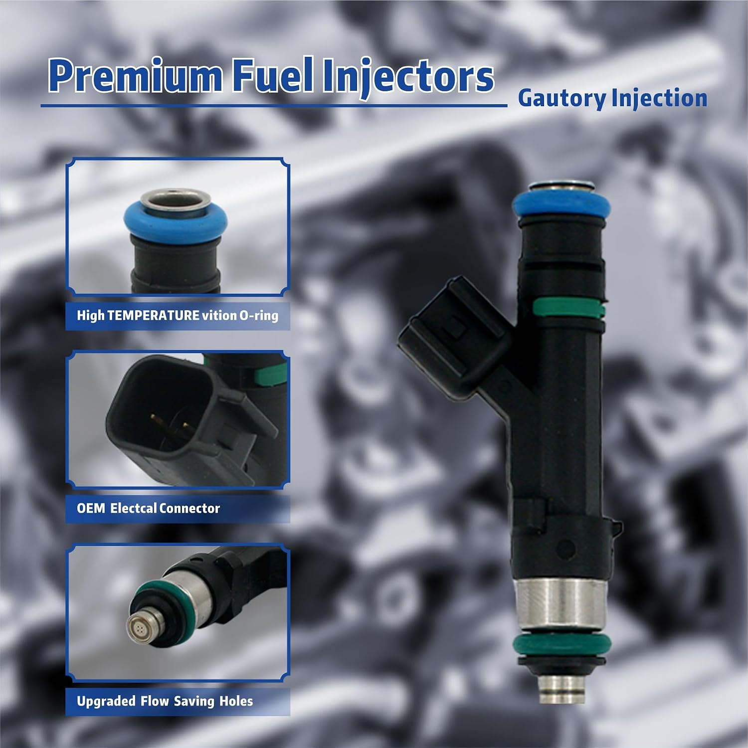 Fuel Injectors Compatible with Dodge Grand Caravan Chrysler Town&Country 3.3L 3.8L 2008-2010 Jeep Wrangler 2007-2010 VW Routan 2009-2010 Replaces 0280158119 04861667AA FJ1029 (6 pcs)