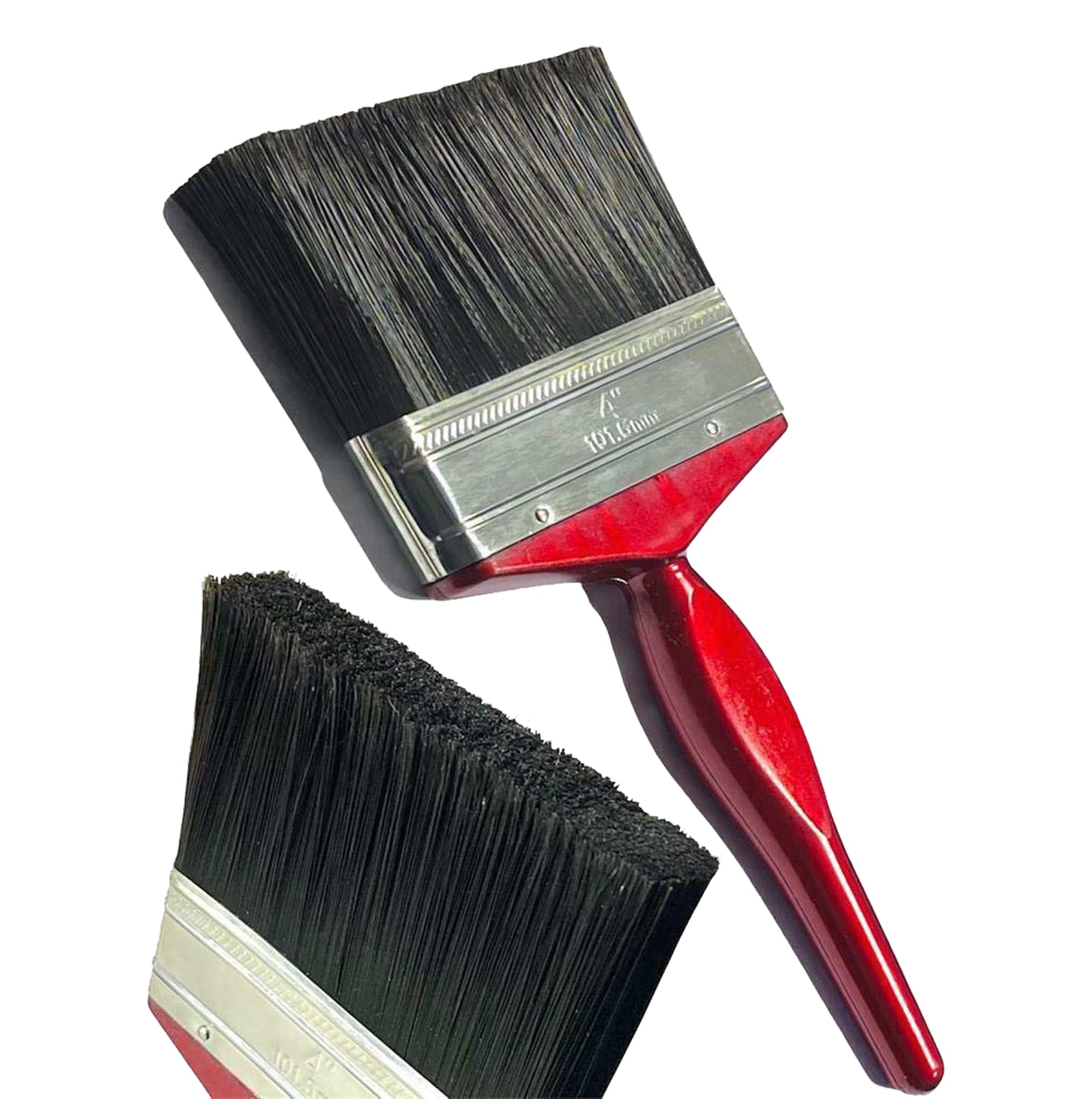 Paulstore Red 4"Paint Brush Extra Fine Paint Brush Bristles Decorating Diy Wall Fence Painting