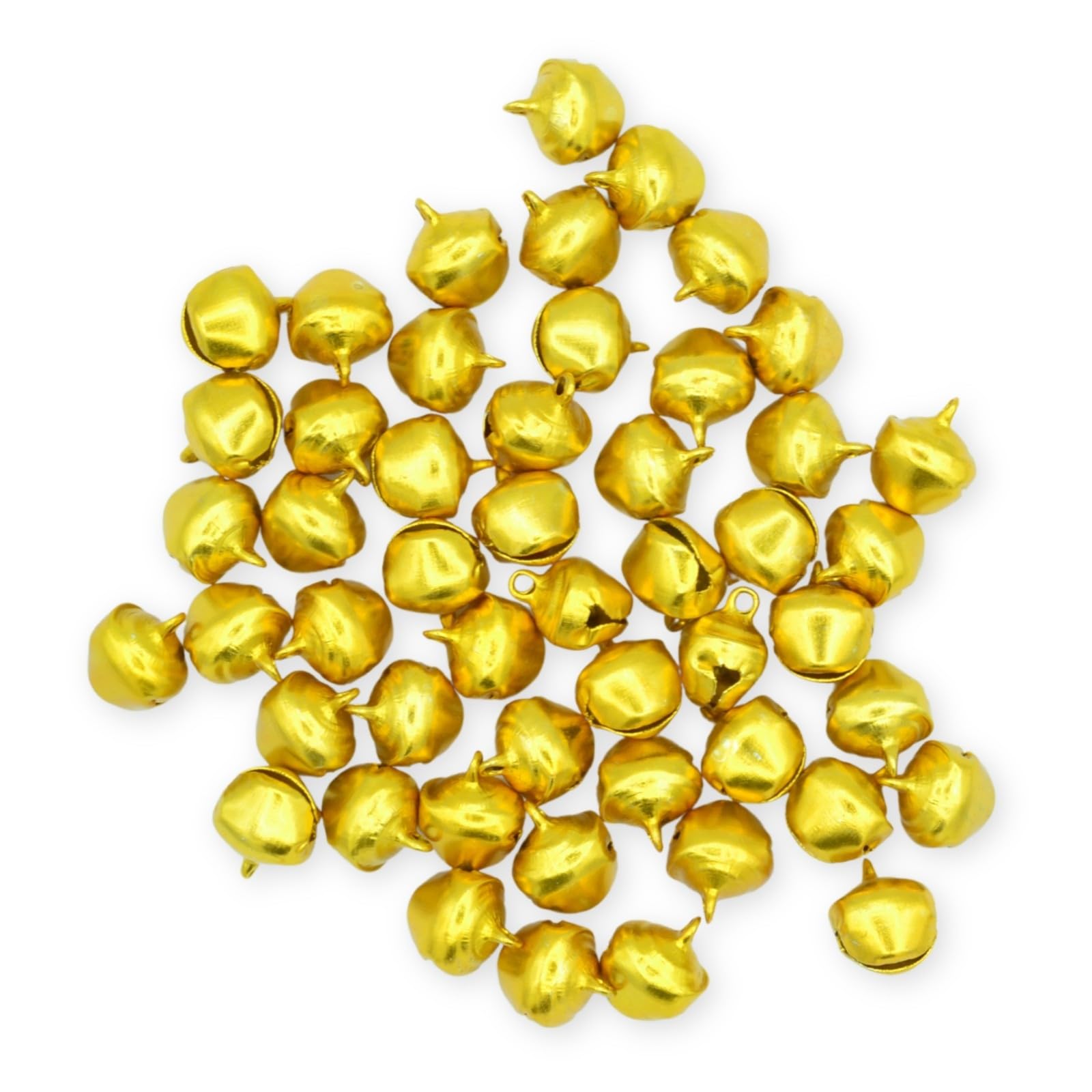 celloexpress 13.5mm Yellow Gold Jingle Bells - Mini Christmas Craft DIY Festive Decorations Gift Wrap (Pack of 100)