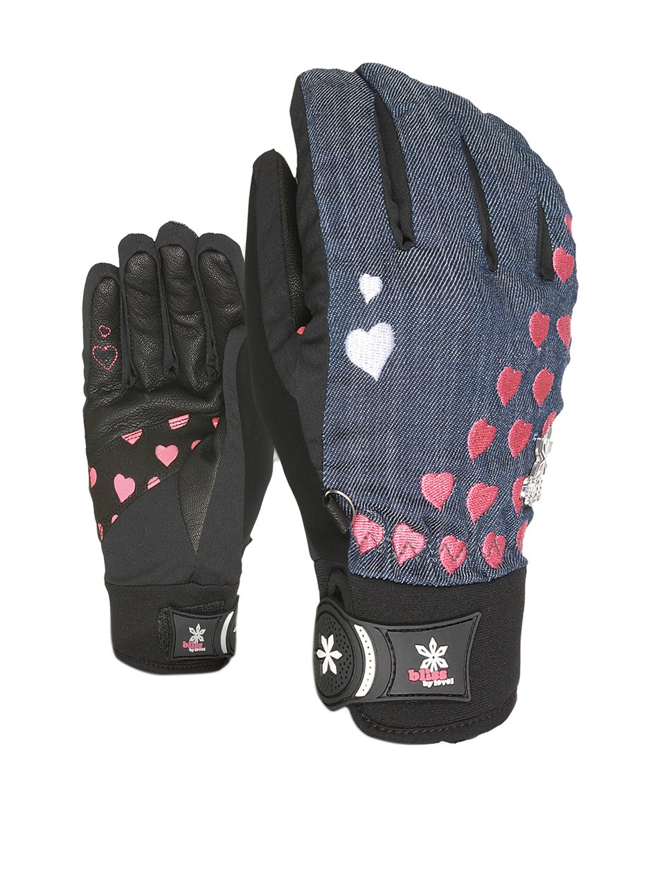 Level Damen Gloves Bliss Sweety Pipe, Jeans, S, 8149LG Fashion