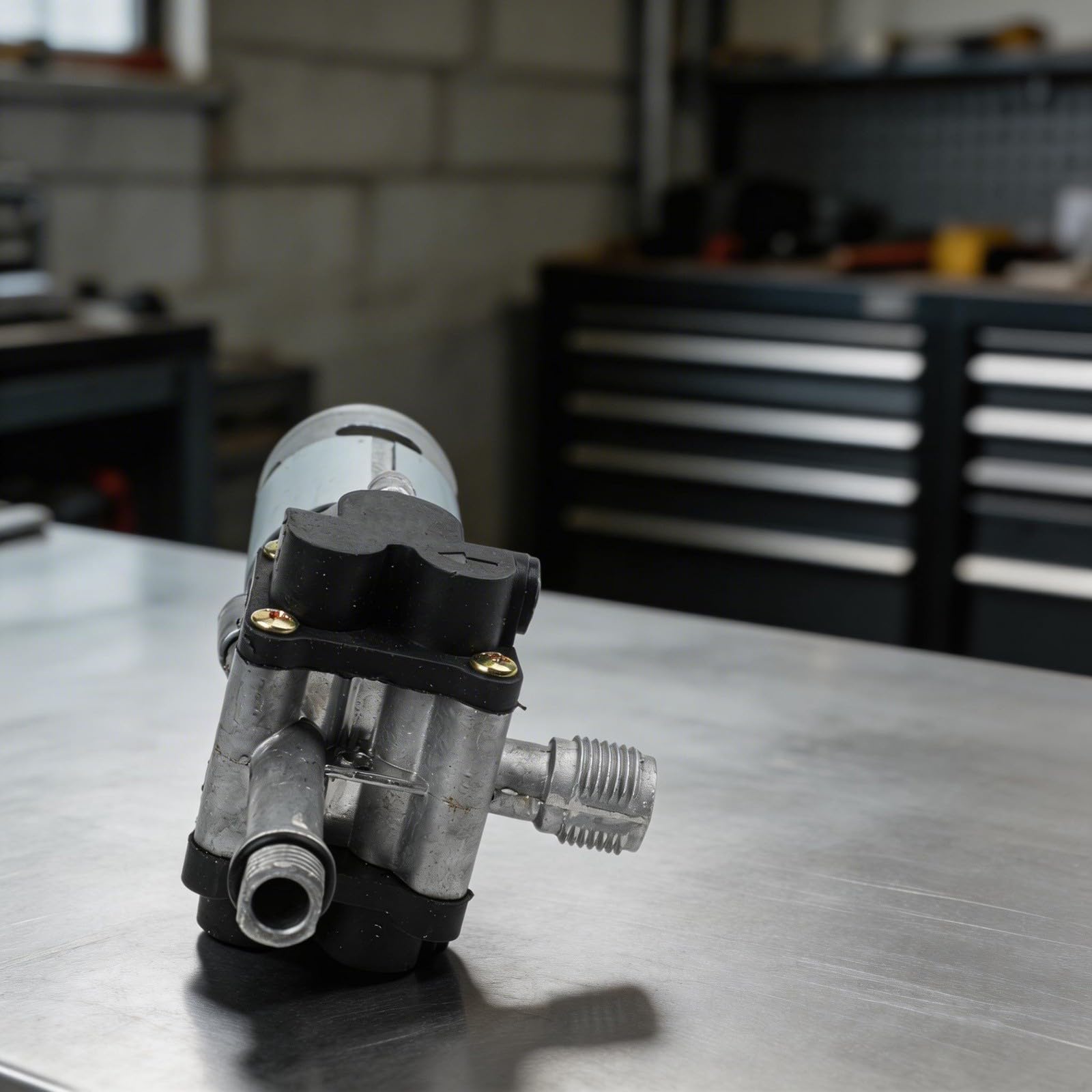 21 V Kolbenpumpenmotor für kabellosen Hochdruckreiniger, Metall, kompakt, einfache Installation, Autowaschanlage, Gartenbewässerung, Tankentwässerung (A)