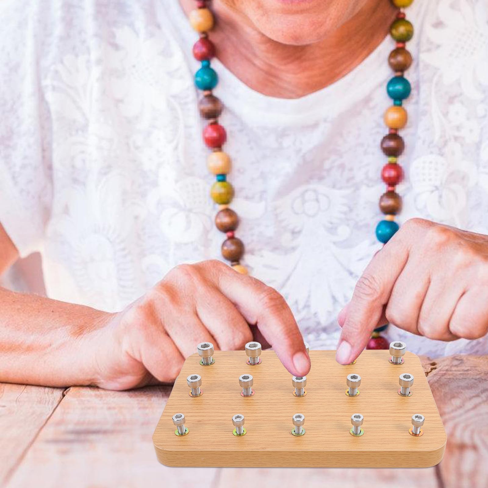 Dispositivo de Rehabilitación de Dedos de Madera y Tablero de Ejercicios para Coordinación Ojo-Mano, Equipo de Entrenamiento para Terapia de Pacientes Hemiplejia y Fortalecimiento