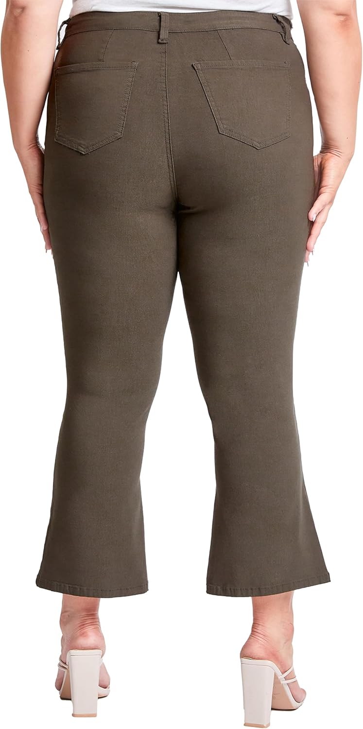 YMI Jeans Women´s Plus Hyperstretch Cropped Kick Flare Pants