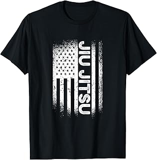Jiu Jitsu American Flag Brazillian Ju Jitsu Men Kids Gift T-Shirt