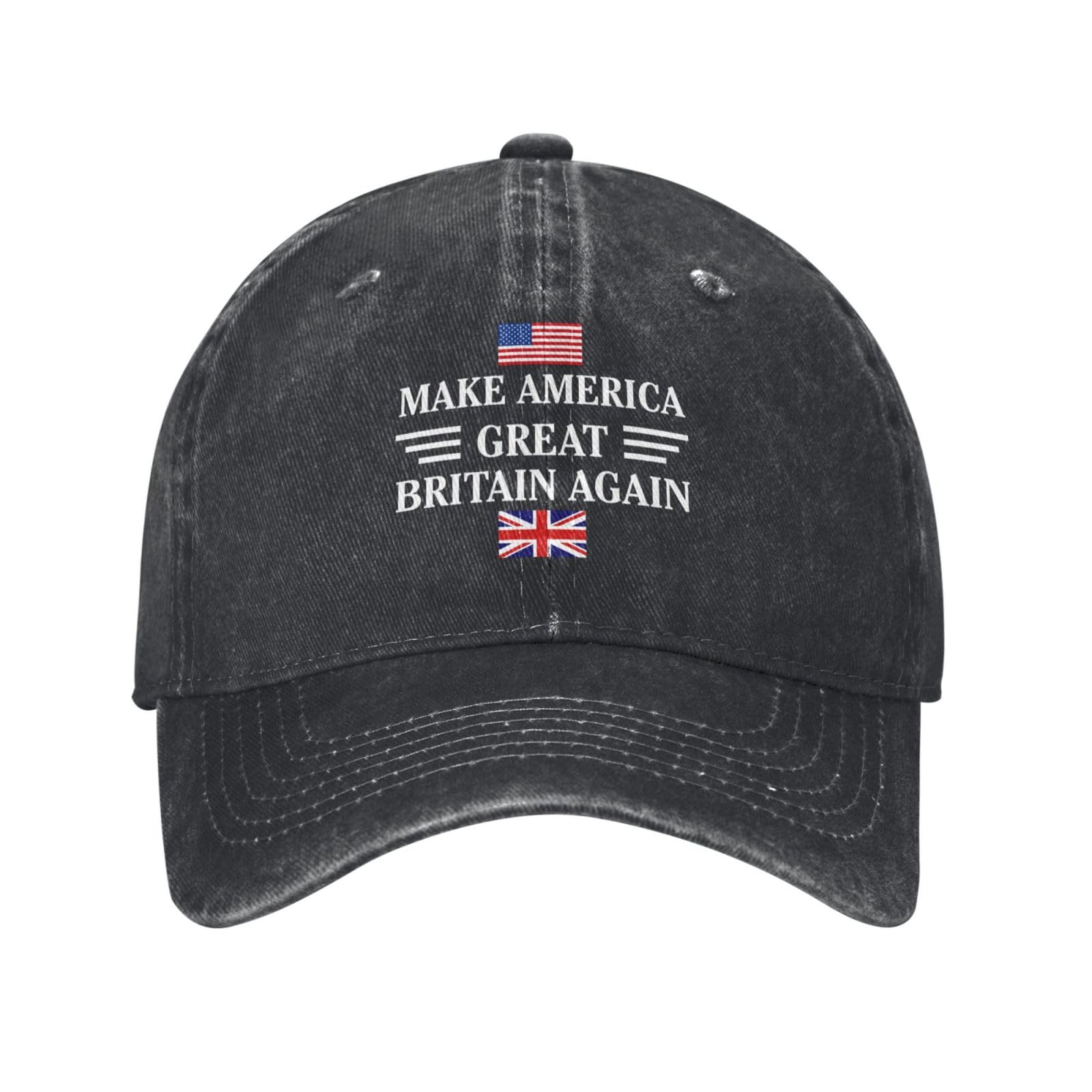 Iubbki Unisex Black Make America Great Britain Again Hat Casual Trucker Hats Baseball Cap For Men Women