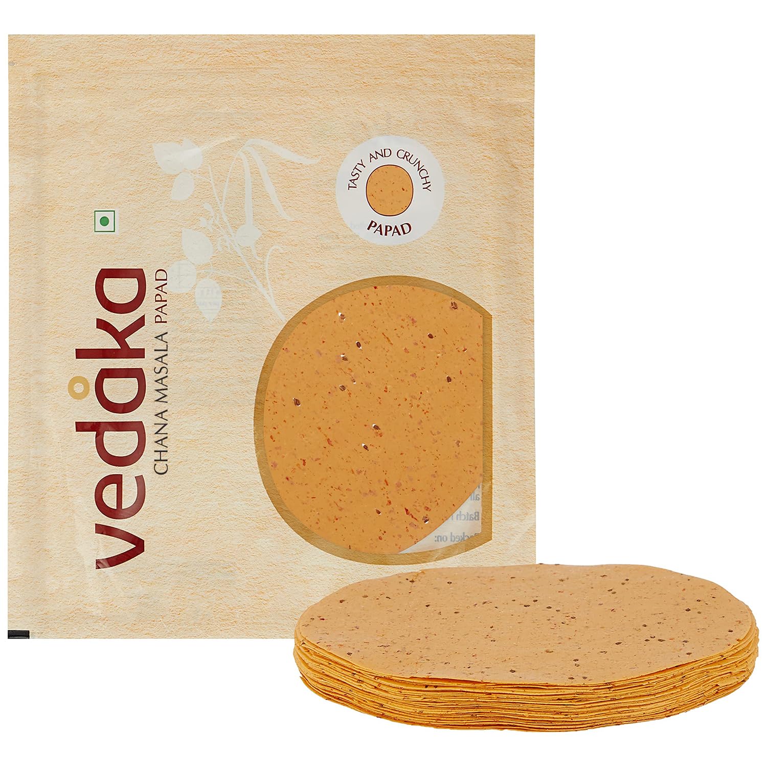 Amazon Brand - Vedaka Chana Masala Papad, 400 g