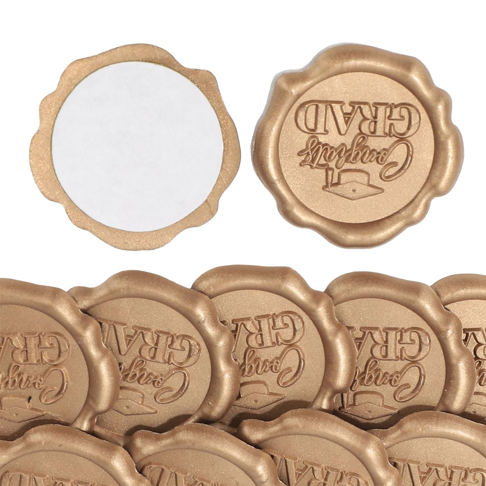 Xjdzineq 10 Pcs Envelope Seal Graduation Waxed Sticker Embossed for Graduation Invitations